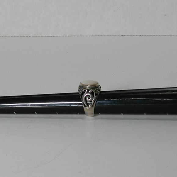 Pink Mother of Pearl Ring Sterling MOP 925 - Picture 3 of 10